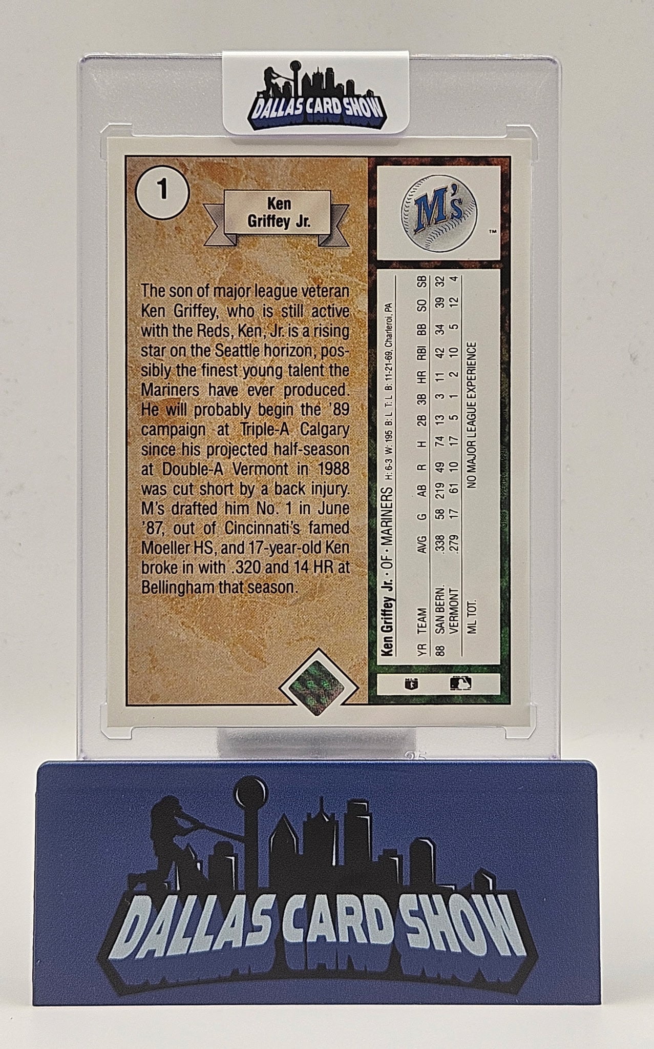 1989 Upper Deck #1 Ken Griffey Jr Rookie RC