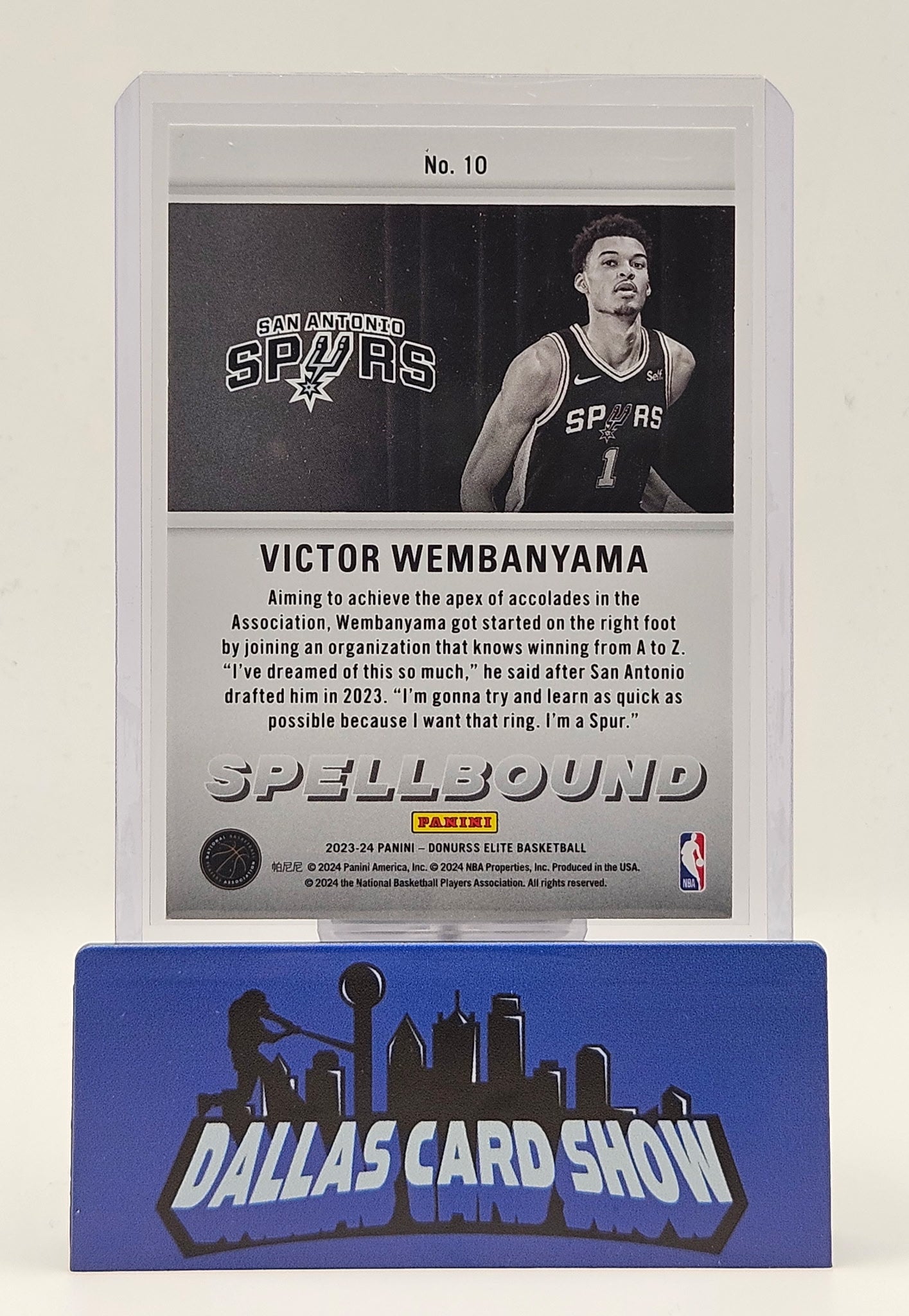 2023-24 Panini Elite #10 Victor Wembanyama Spellbound Rookie RC