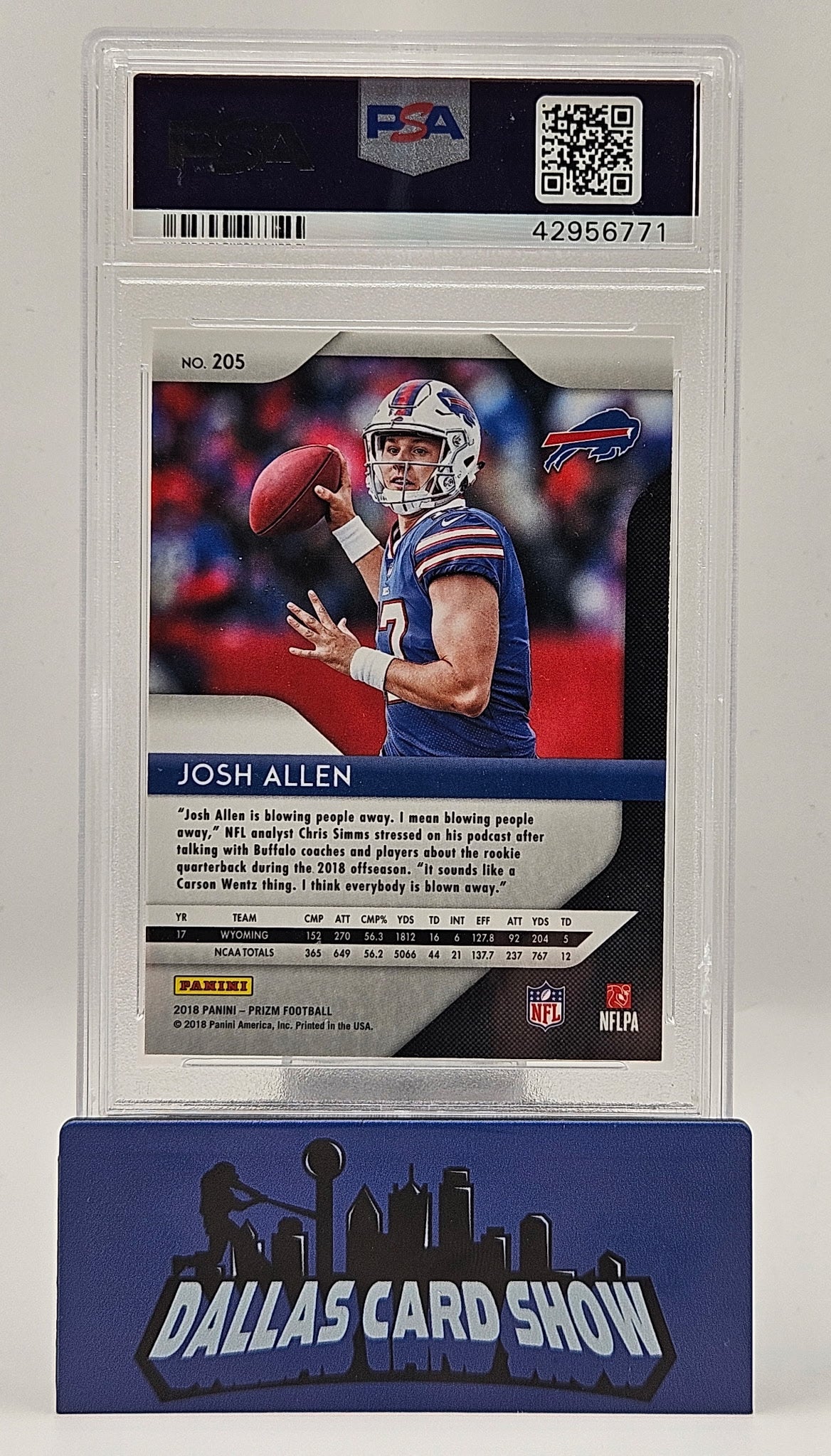 2018 Panini Prizm #205 Josh Allen Rookie RC PSA 10