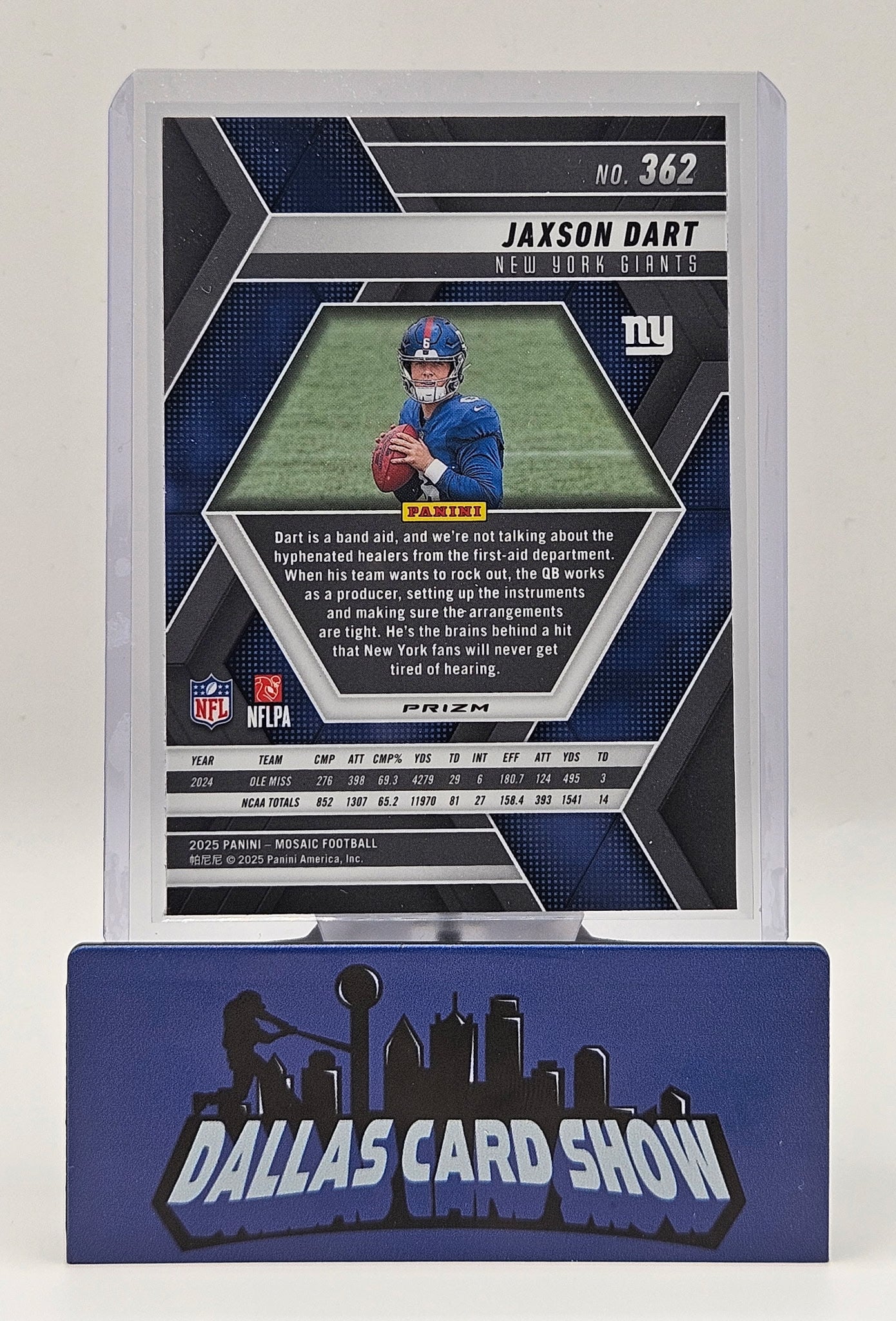 2025 Panini Mosaic #362 Jaxson Dart Blue Scope Rookie RC