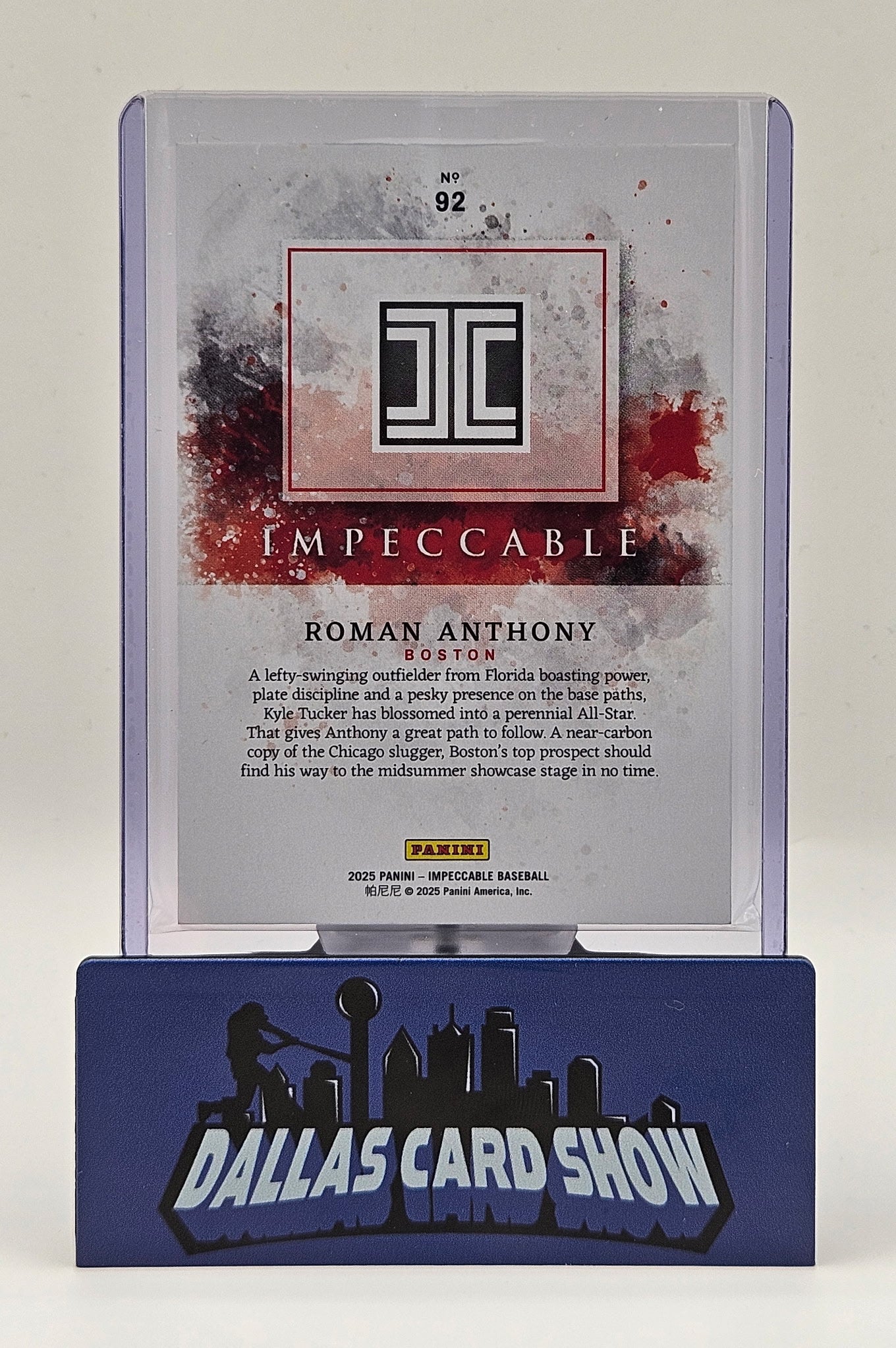2025 Panini Impeccable #92 Roman Anthony Gold /35 Red Sox