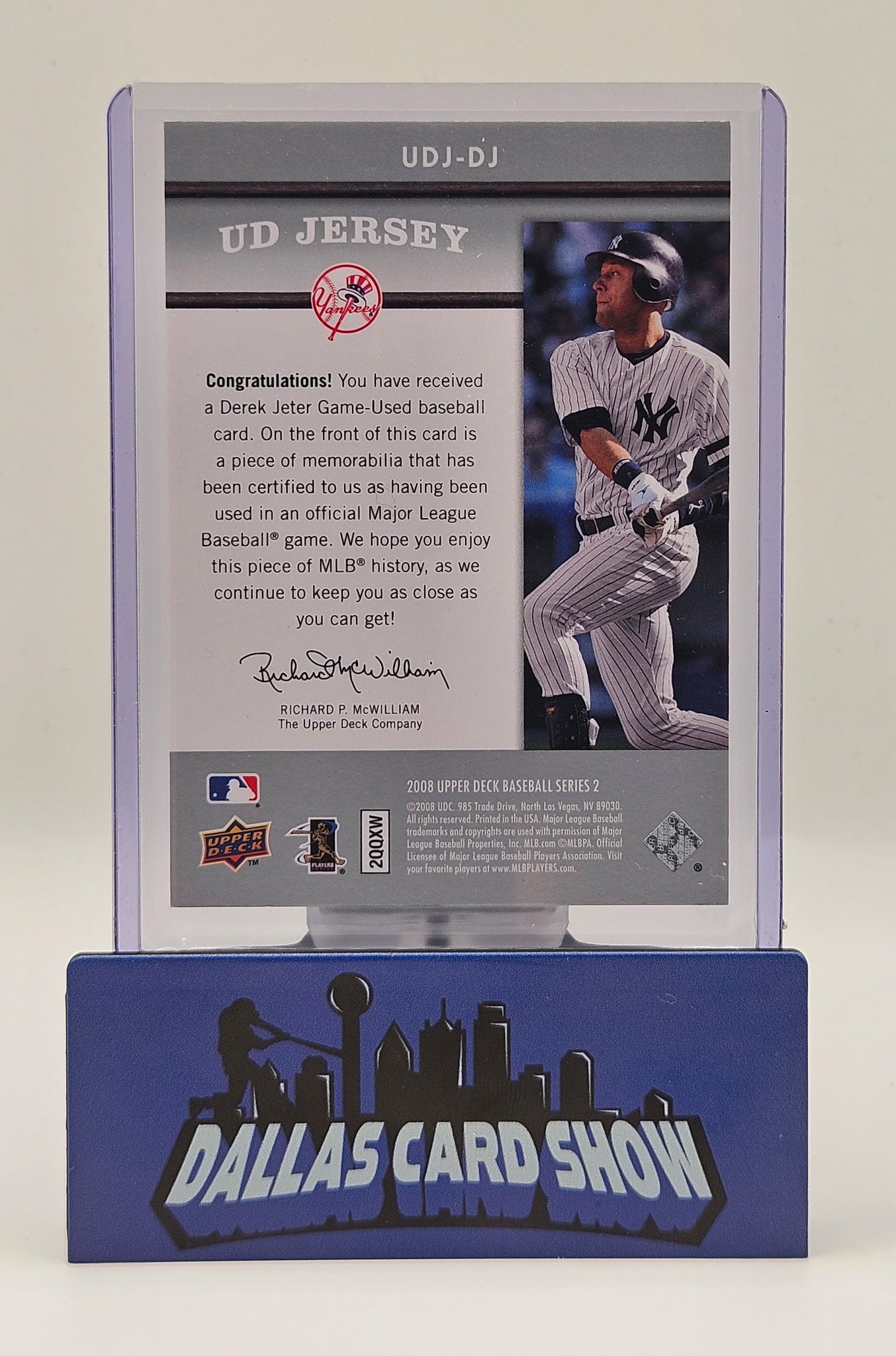 2008 Upper Deck Baseball Series 2 #UDJ-DJ Derek Jeter UD Jersey
