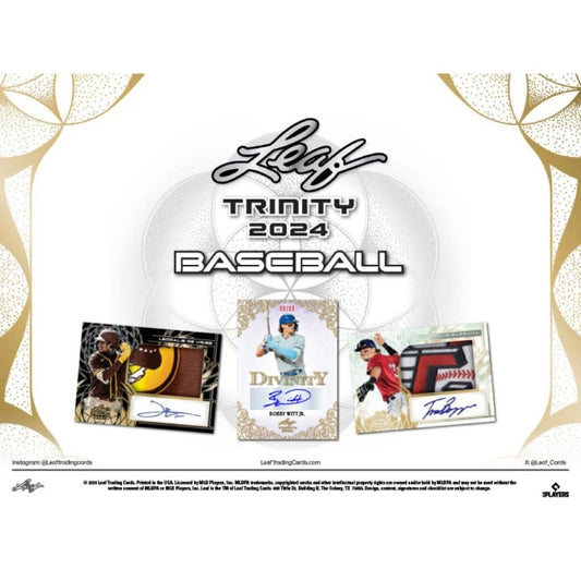2024 Leaf Trinity Baseball Hobby Box