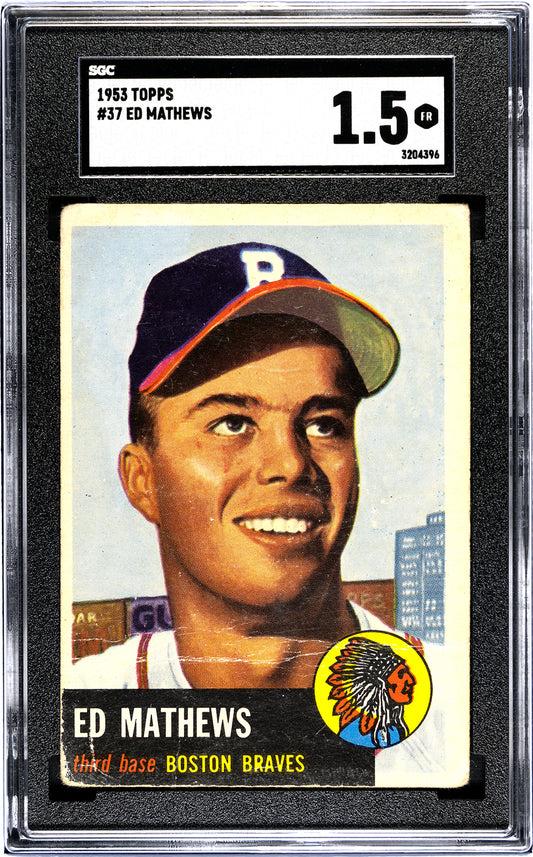 1953 Topps #37 Ed Matthews SGC 1.5