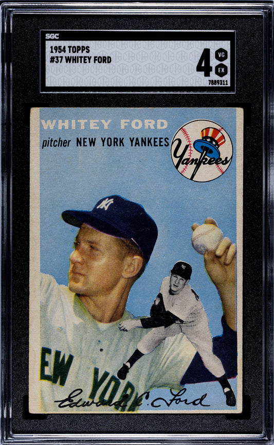 1954 Topps #37 Whitey Ford SGC 4