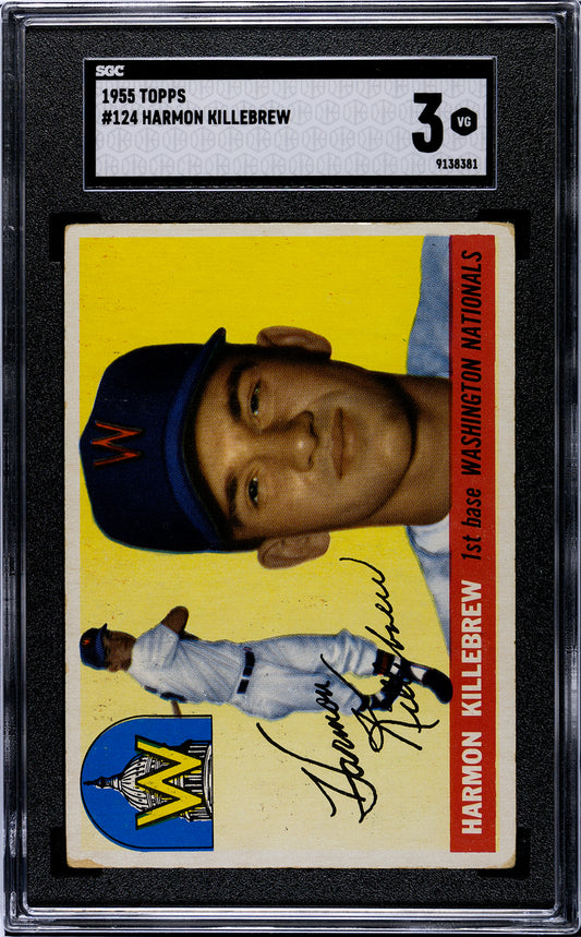 1955 Topps #124 Harmon Killebrew SGC 3