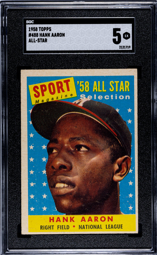 1958 Topps #488 Hank Aaron All-Star SGC 5