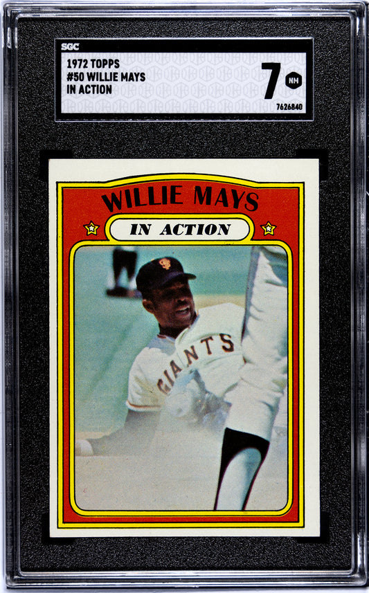 1972 Topps #50 Willie Mays In Action SGC 7