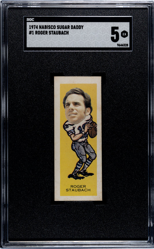 1974 Nabisco Sugar Daddy #1 Roger Staubach SGC 5
