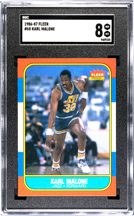 1986 Fleer #68 Karl Malone SGC 8