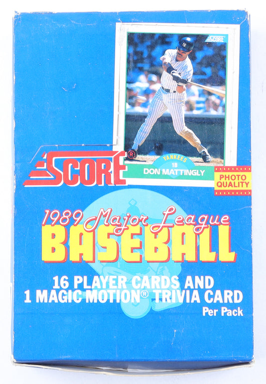 1989 SCORE BASEBALL WAX BOX KEN GRIFFEY JR. RC