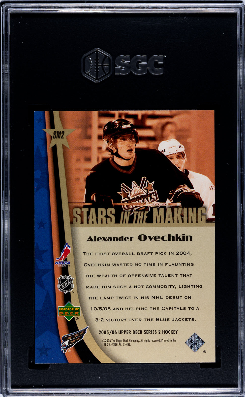 2005-06 Upper Deck #SM2 Alexander Ovechkin Stars In The making SGC 10