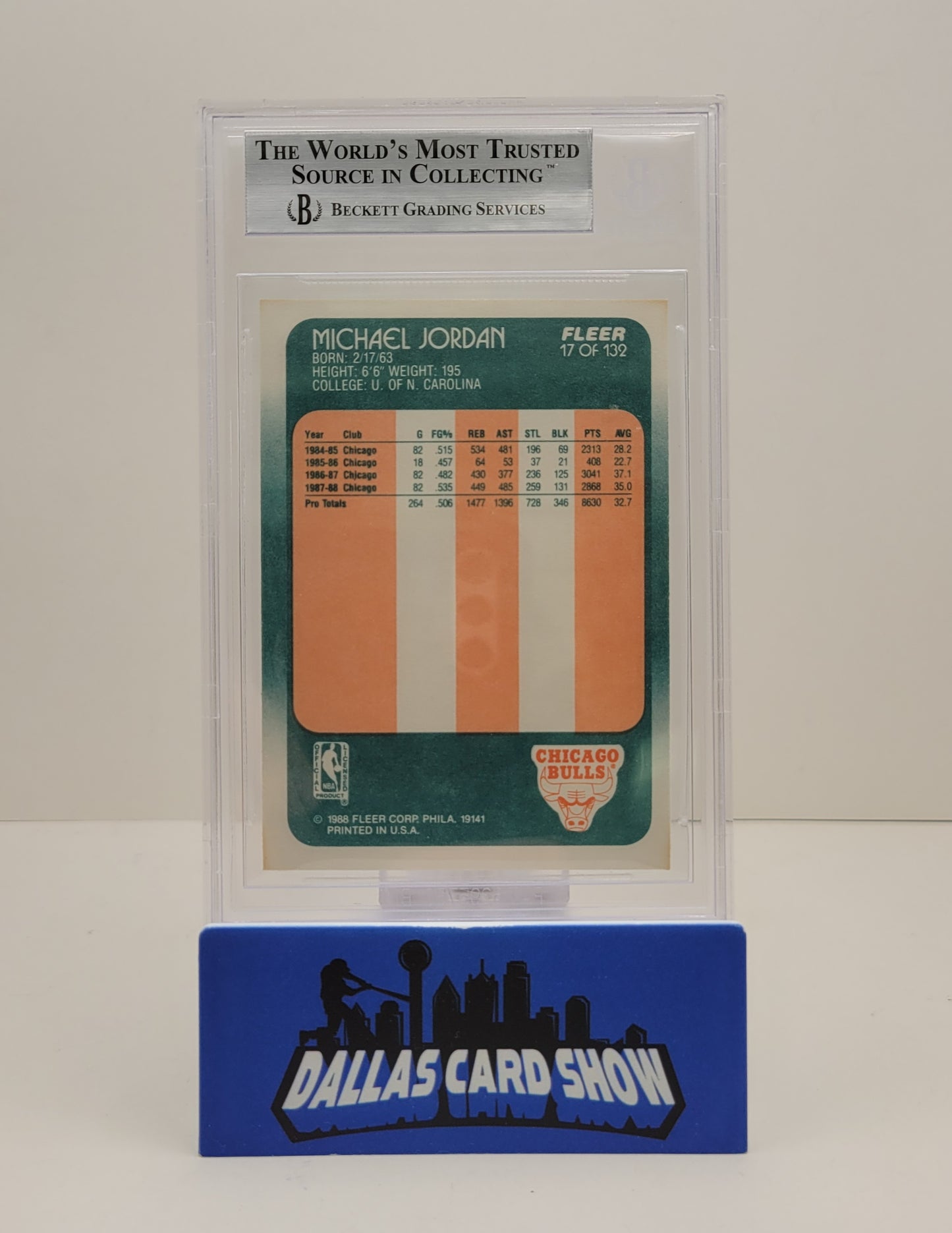 1988-89 Fleer Michael Jordan #17 BGS 9