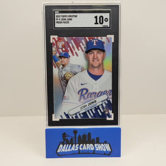 2023 Topps Pristine Josh Jung Fresh Faces SGC 10 Texas Rangers #FF-9