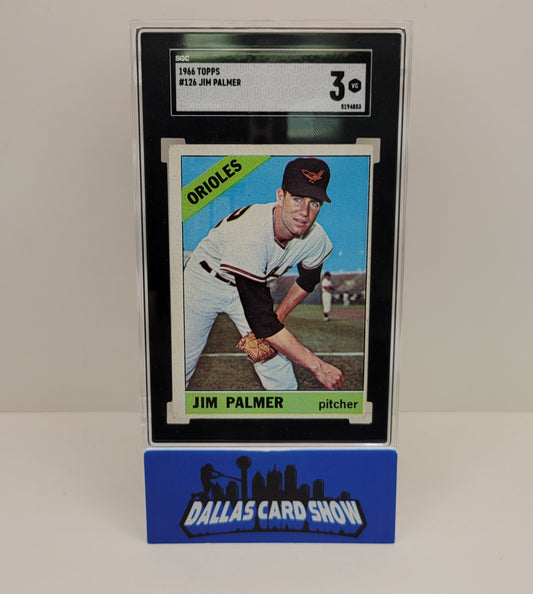 1966 Topps Jim Palmer Rookie RC #126 SGC 3 Baltimore Orioles