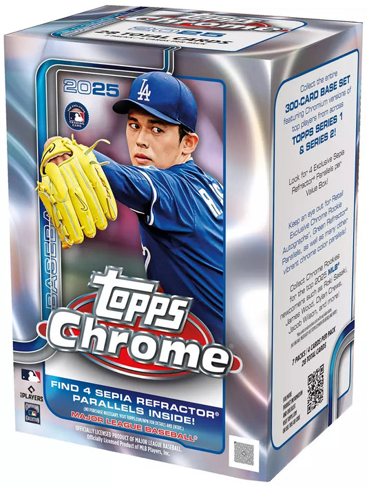 2025 Topps Chrome Baseball Factory Sealed Value Box