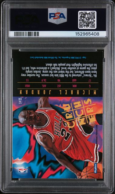 1995 NBA Hoops Michael Jordan Number Crunchers #1 PSA 8