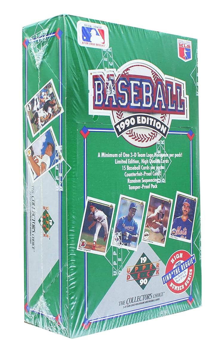 1990 Upper Deck Baseball High Series Sealed Wax Box 36 Packs MLB Find The Reggie