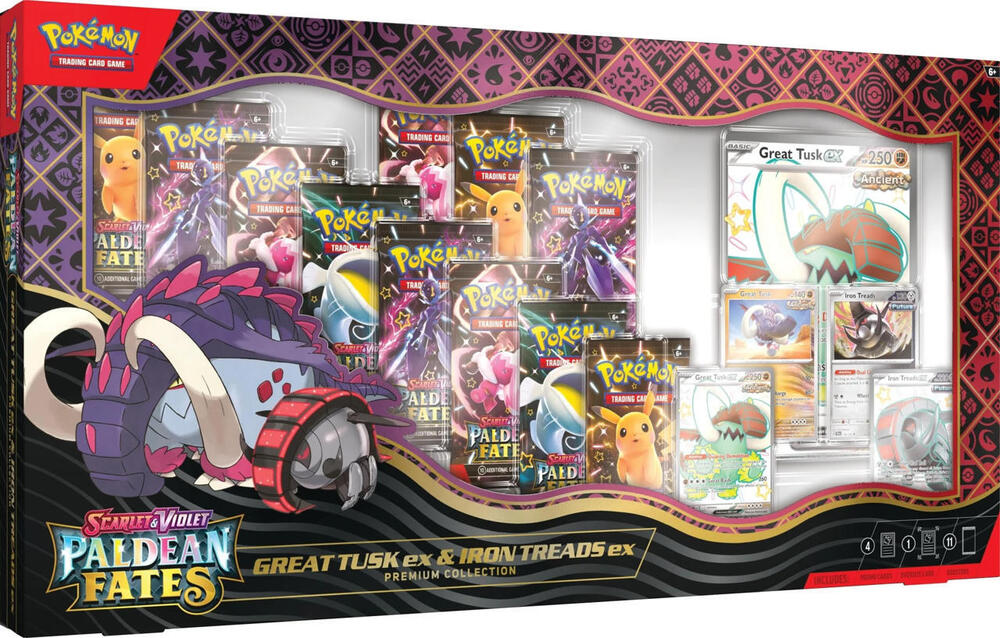 pokemon cards dallas Pokemon: Paldean Fates Great Tusk & Iron Treads ex Premium Collection Choose One:FIC Collector Limit Break (Cloud Strife) (R/G/W) Full Tyler Jacobson Panorama Expansion_Pokemon 151 It is a great