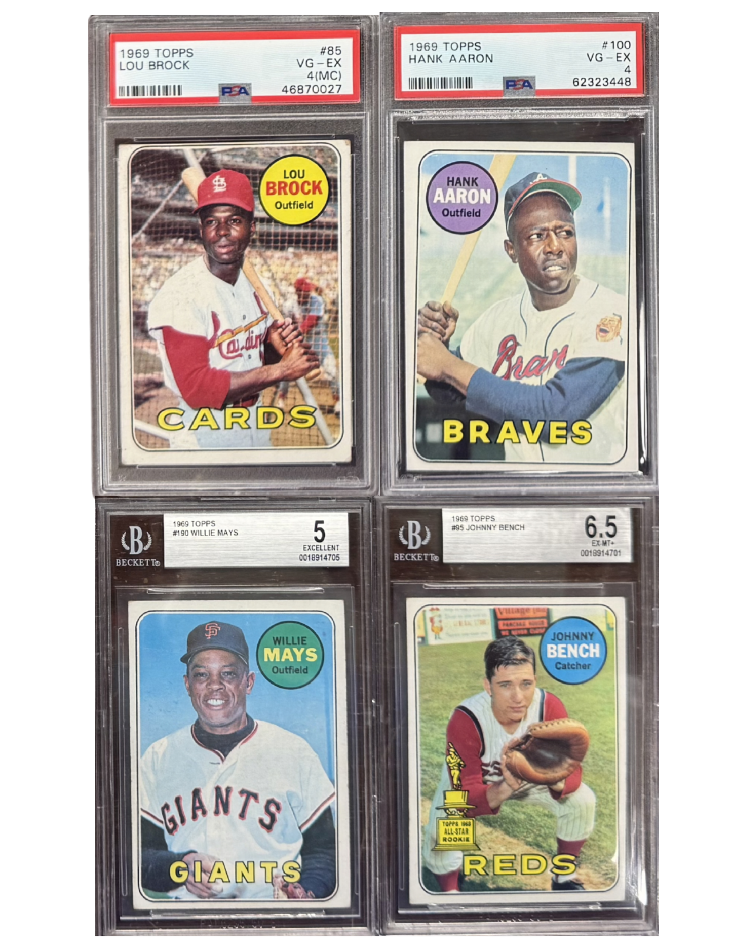 1969 Topps Baseball Complete Set (664) Featuring 23 Graded Cards