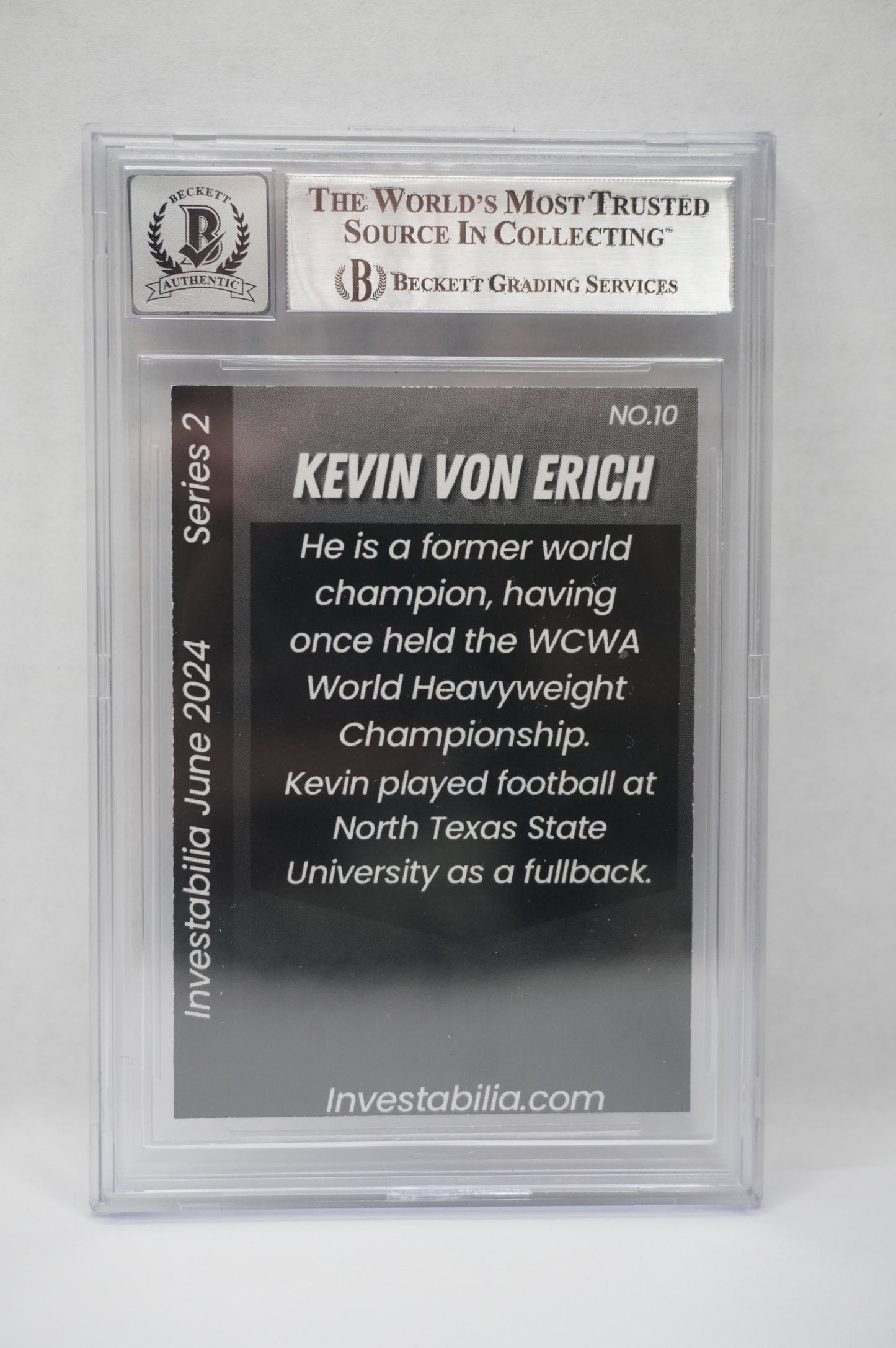 2024 JUNE INVESTABILIA SERIES 2 KEVIN VON ERICH #10 BGS AUTH. AUTO 10