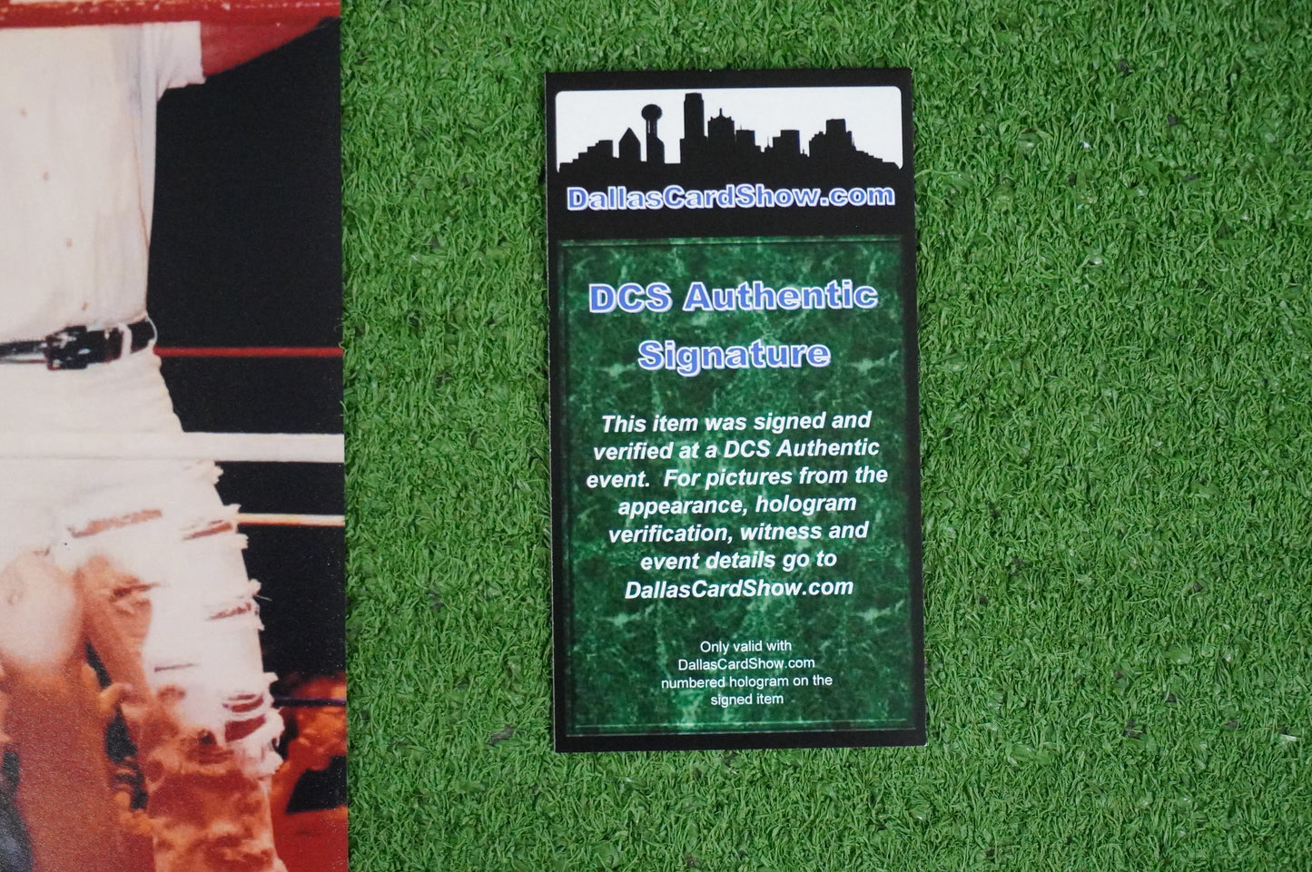 DEVON MICHAELS WWE SIGNED 8x10 PHOTO with the Belt Dallas Card Show DCS COA