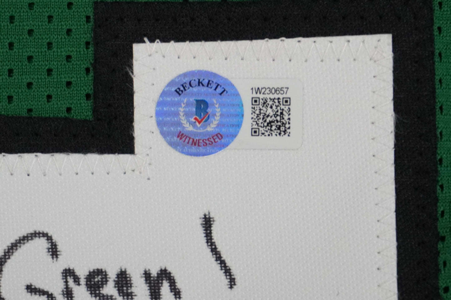 KEVIN VON ERICH ADKISSON NORTH TEXAS MEAN GREEN SIGNED JERSEY Size XL BAS