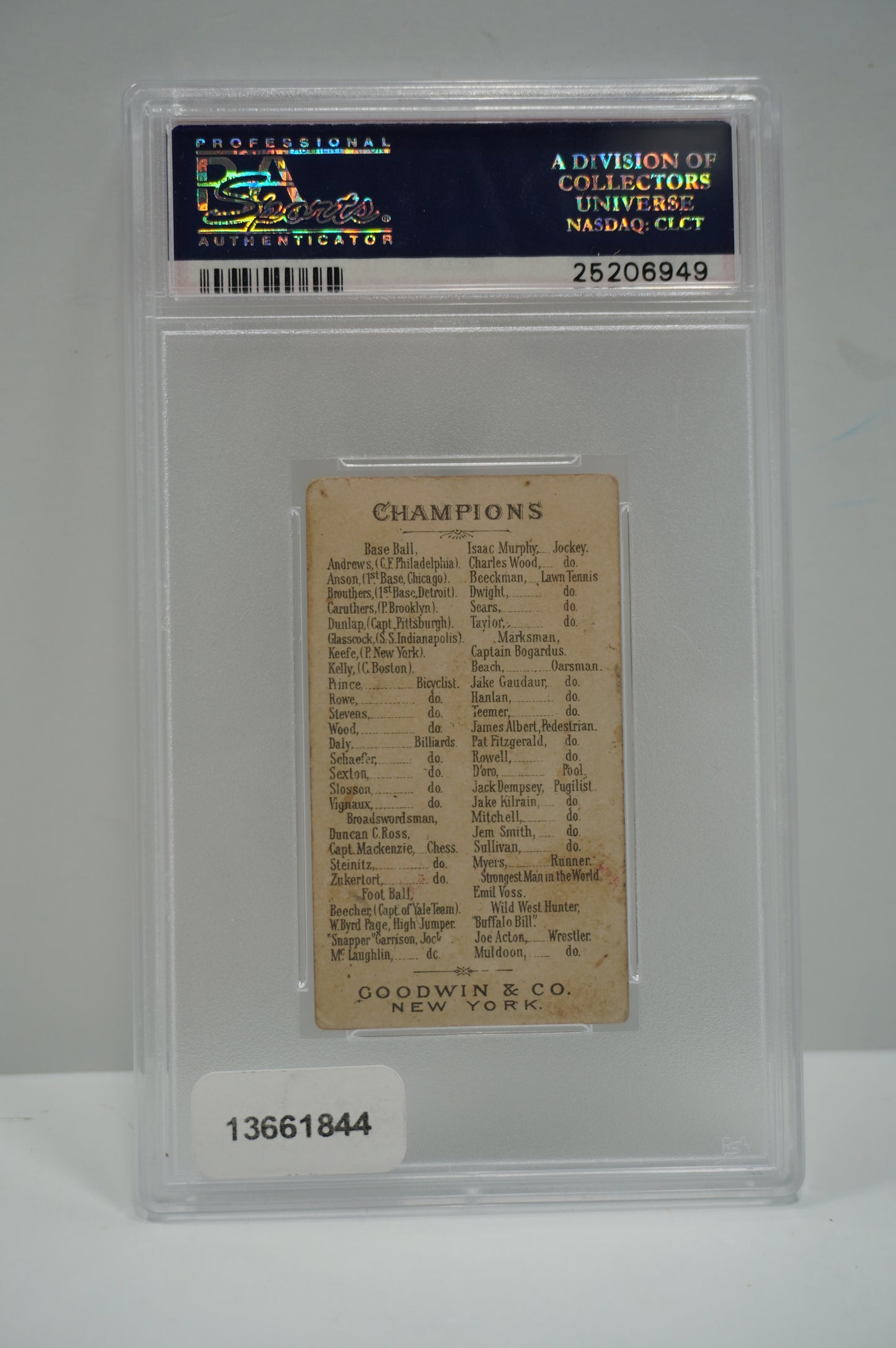 N162 GOODWIN CHAMPIONS Caruthers PSA 3 OLD JUDGE GYPSY QUEEN CIGS