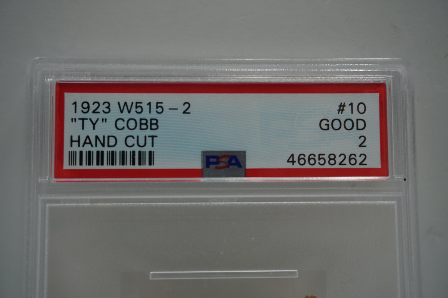 1923 W515-2 Ty Cobb #10 HAND CUT PSA 2 DETROIT TIGERS