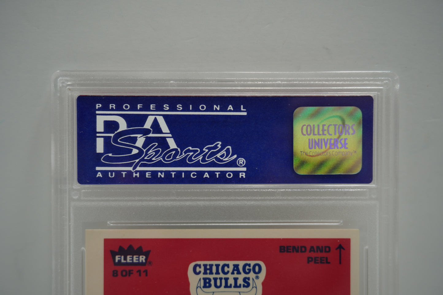 1986 Fleer Sticker Michael Jordan PSA 8