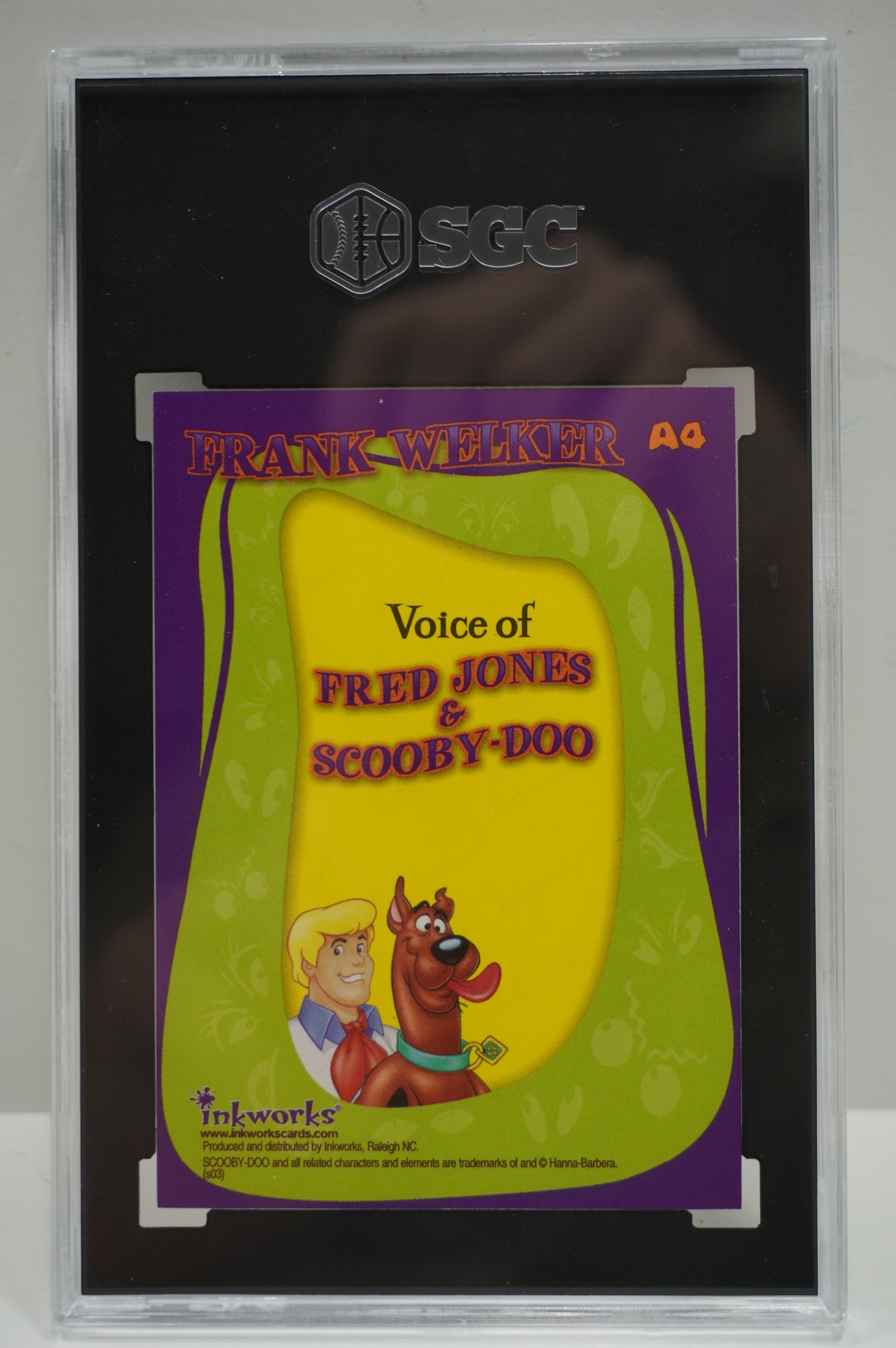 2003 Inkworks Scooby Doo Mysteries and Monsters Frank Welker A4 Auto SGC 9.5
