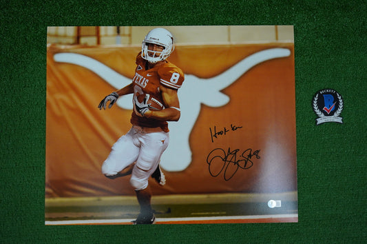 JORDAN SHIPLEY Texas Longhorns SIGNED 16x20 PHOTO w/Hook 'Em BAS COA