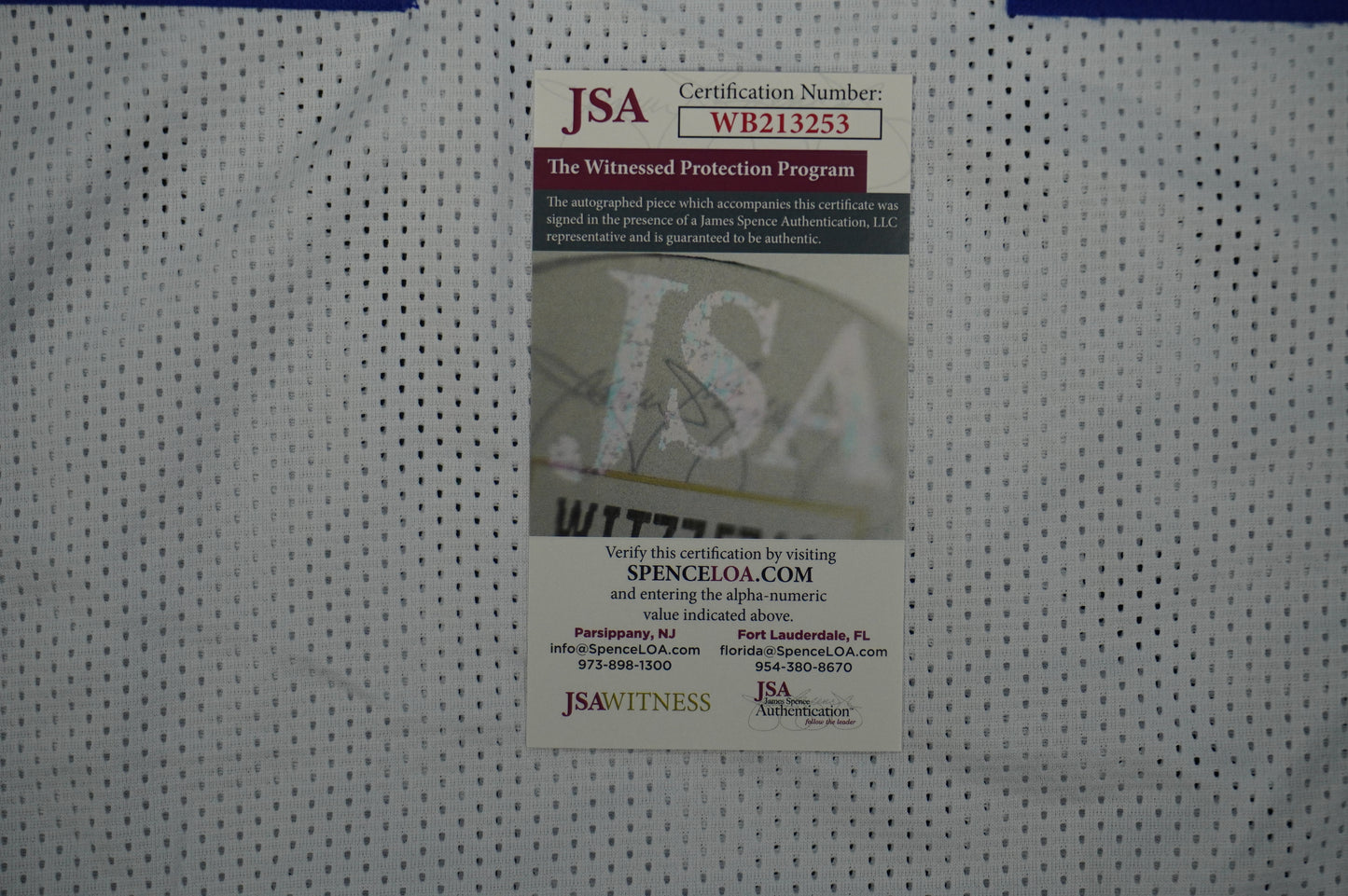 BOB LILLY SIGNED WHITE JERSEY Size L Dallas Cowboys w/HOF 80 JSA COA