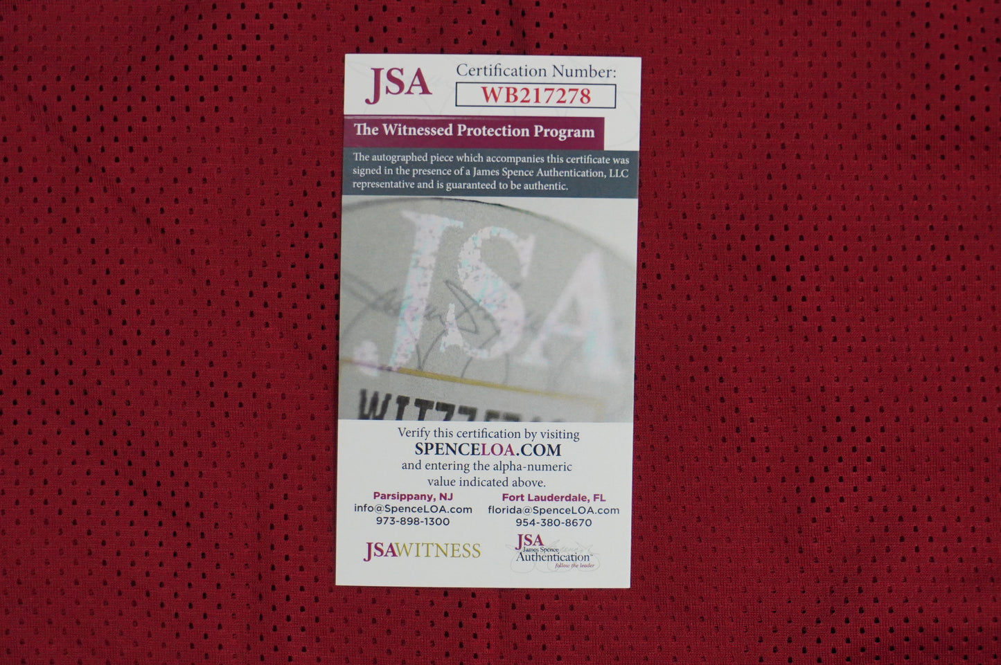 FELIX JONES ARKANSAS RAZORBACKS SIGNED JERSEY w/INSC Cowboys L JSA COA