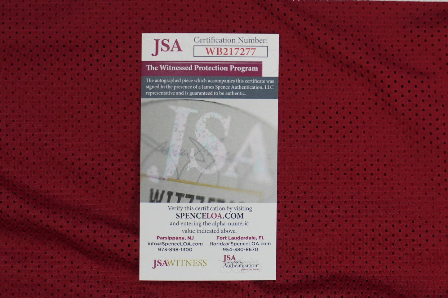 FELIX JONES ARKANSAS RAZORBACKS SIGNED JERSEY w/INSC Cowboys L JSA COA