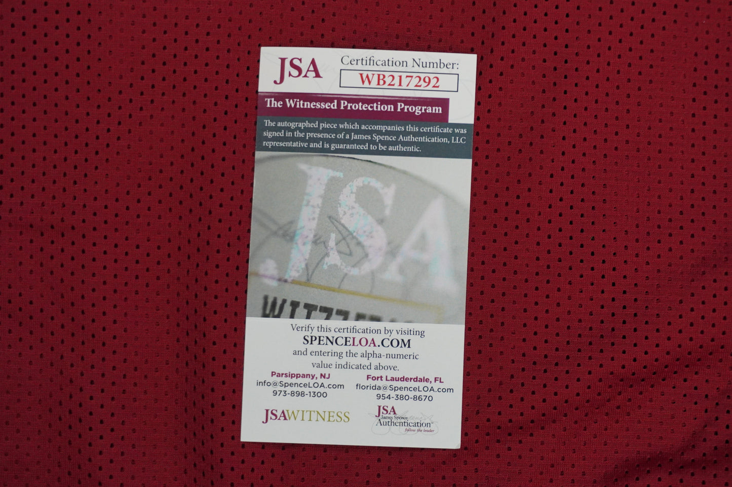 FELIX JONES ARKANSAS RAZORBACKS SIGNED JERSEY w/INSC Cowboys L JSA COA