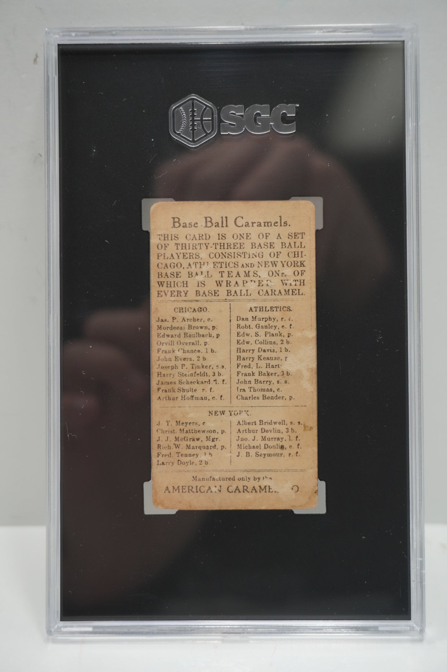 1909 American Caramel E918 Harry Steinfeldt SGC 1.5