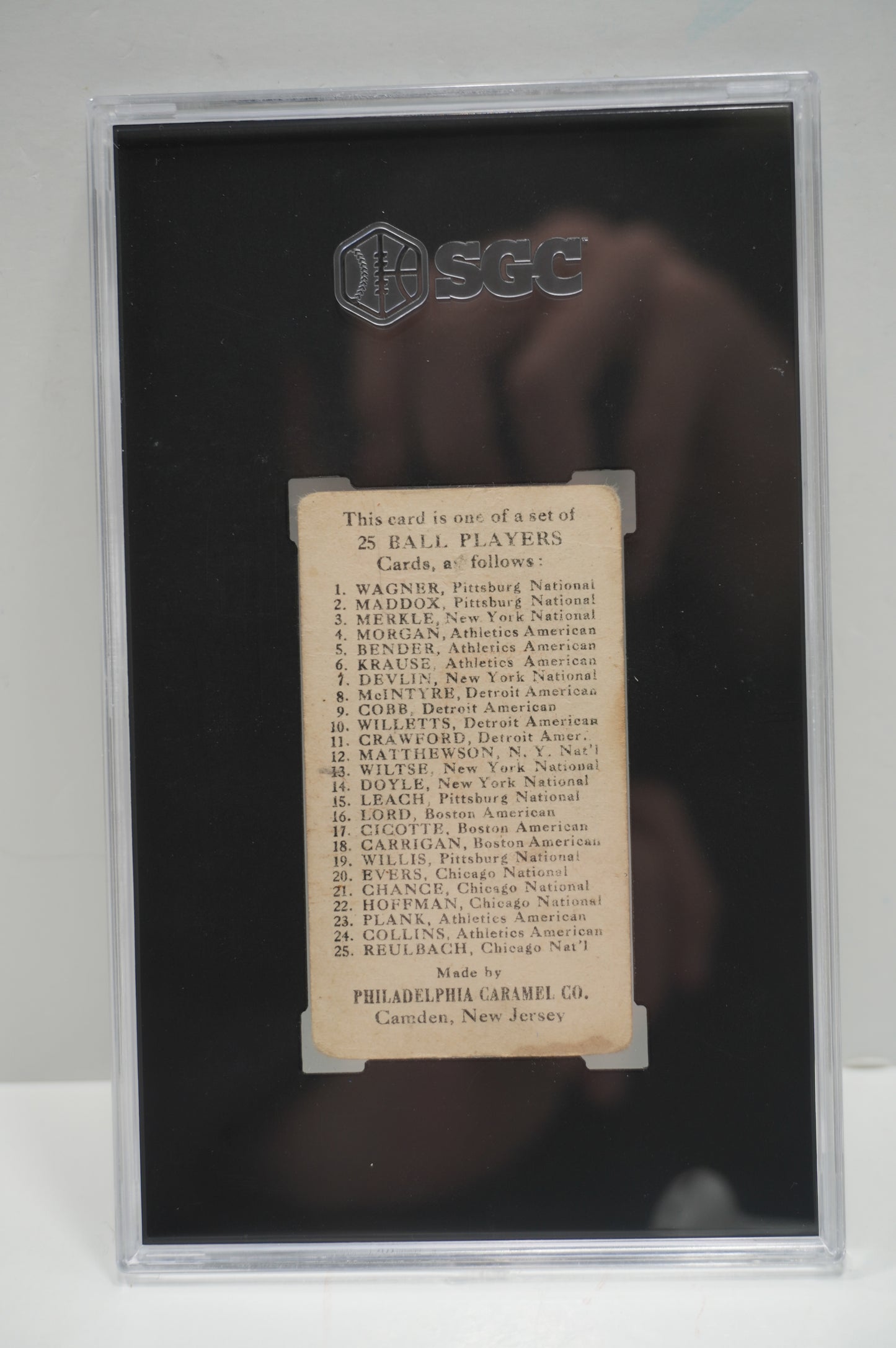 1909 Philadelphia Caramel E95 Hooks Wiltse SGC 1