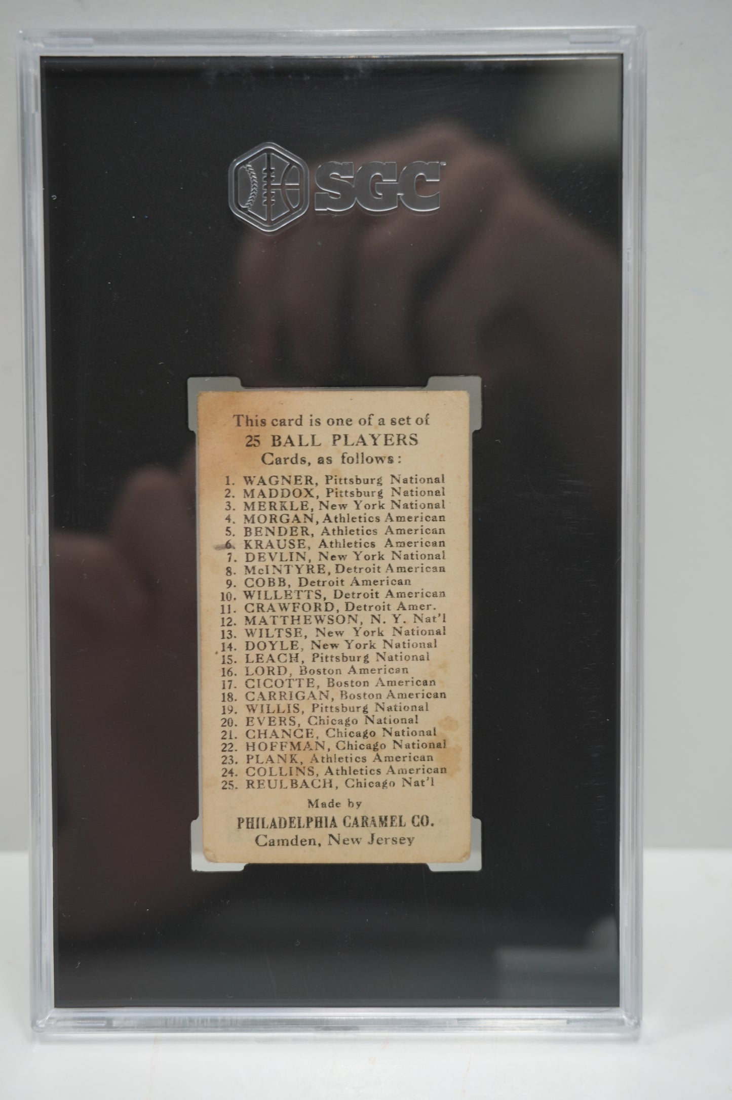 1909 Philadelphia Caramel E95 Harry Krause SGC 2.5