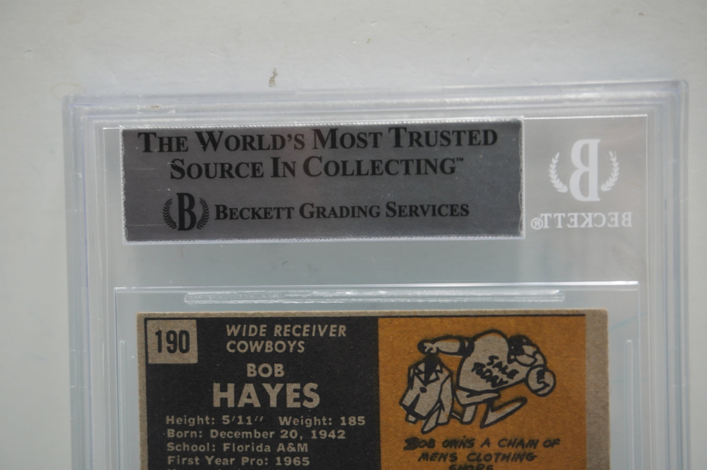 1971 Topps #190 Bob Hayes Beckett Authentic