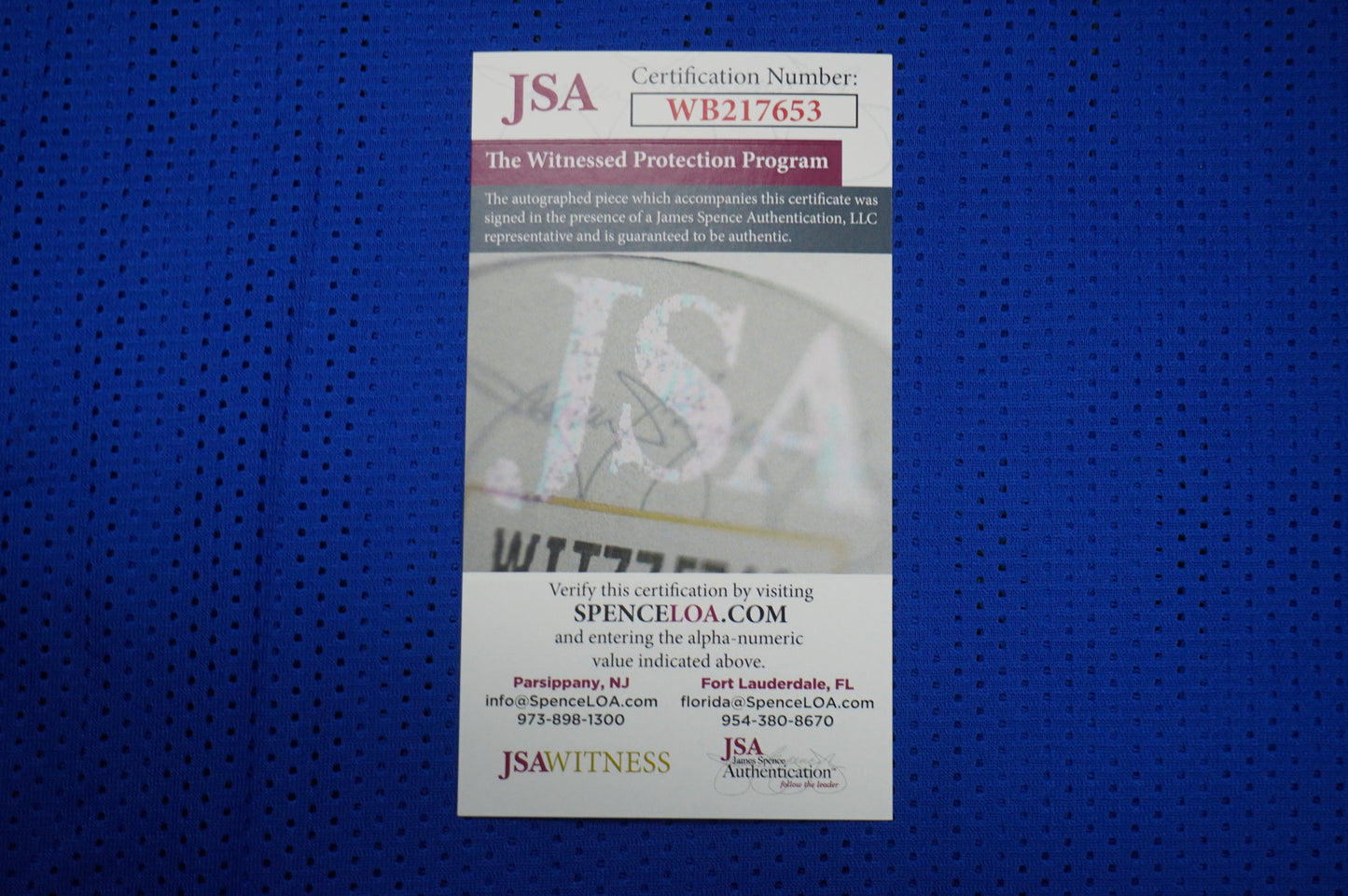 EVERSON WALLS NY Giants SIGNED JERSEY Cowboys XL w/SBXXV Champs JSA COA