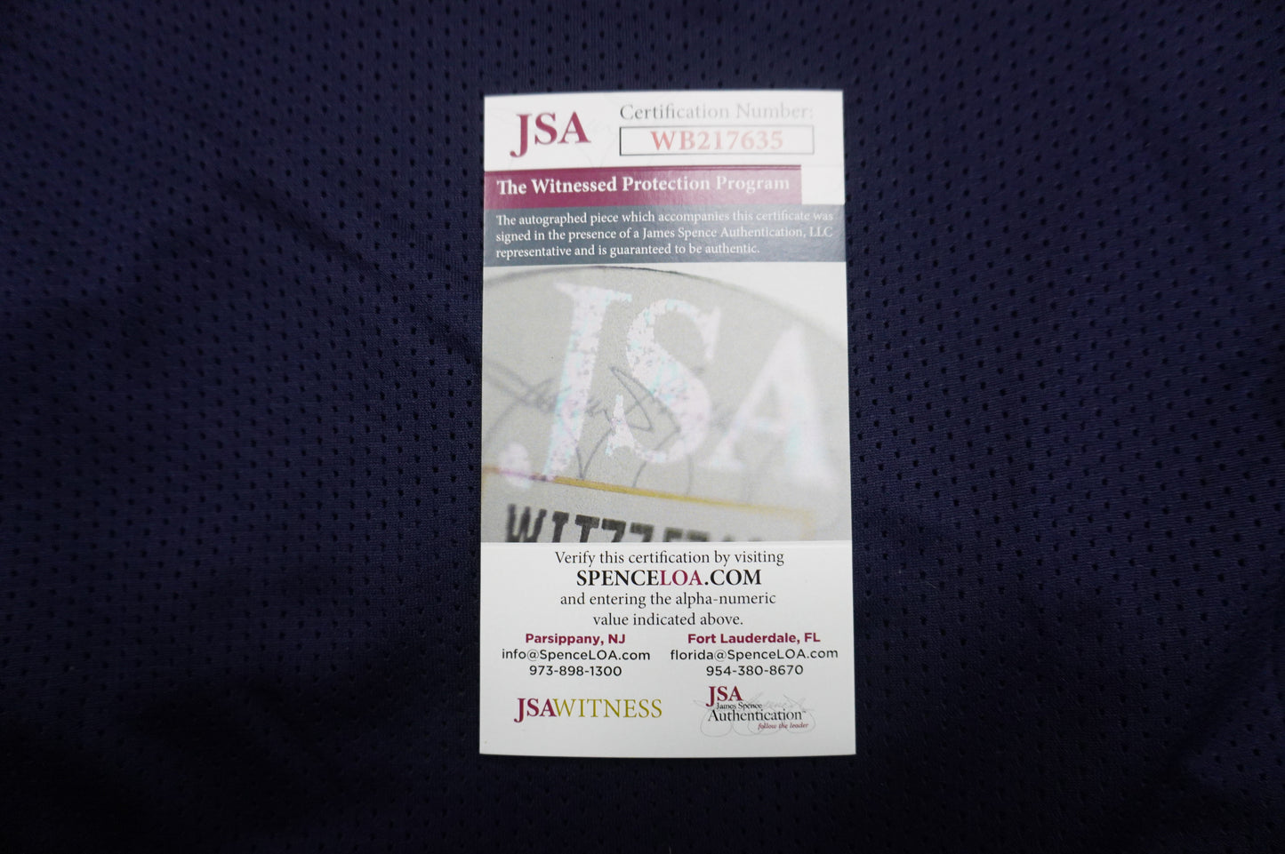 EVERSON WALLS DALLAS COWBOYS SIGNED BLUE JERSEY M Giants w/57 Ints JSA COA