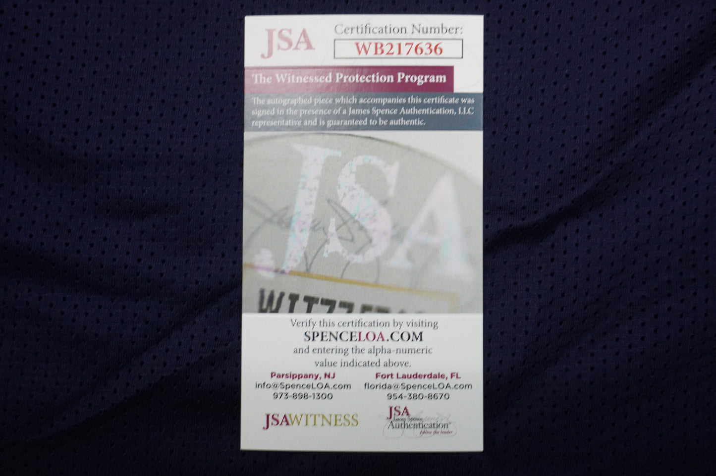 EVERSON WALLS DALLAS COWBOYS SIGNED BLUE JERSEY M Giants w/57 Ints JSA COA