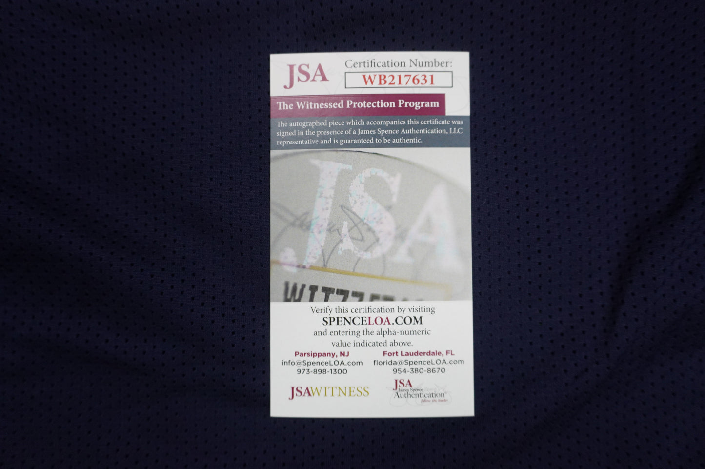 EVERSON WALLS DALLAS COWBOYS SIGNED BLUE JERSEY L Giants w/57 Ints JSA COA