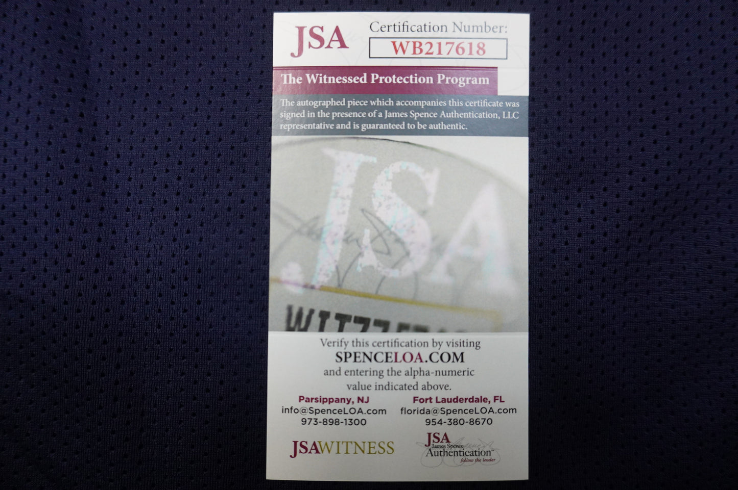 EVERSON WALLS DALLAS COWBOYS SIGNED BLUE JERSEY 3XL w/57 Ints Giants JSA COA