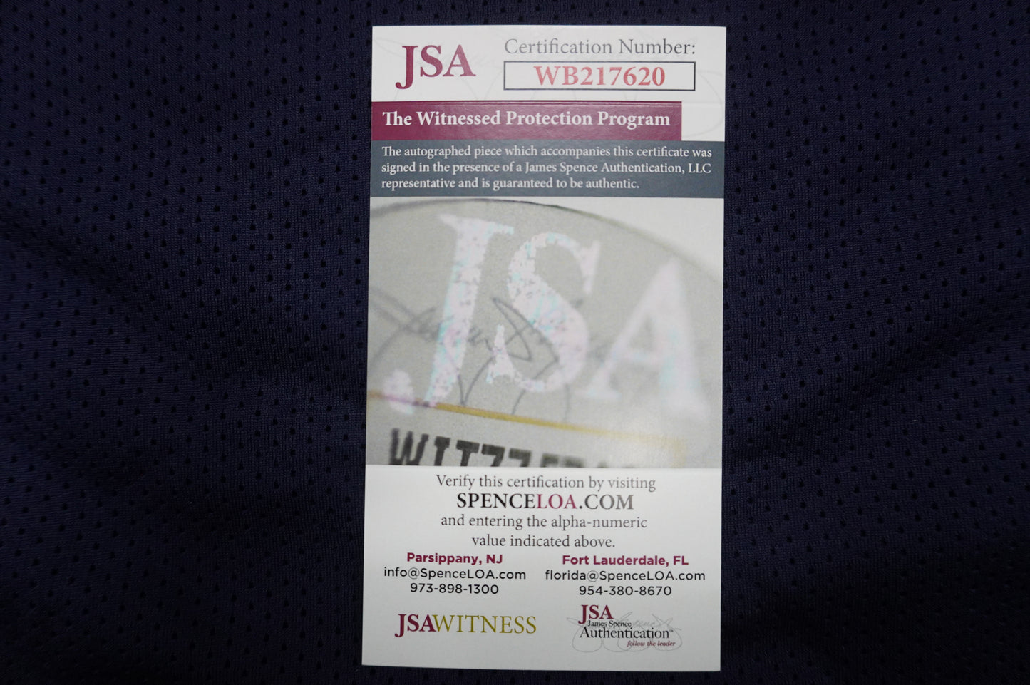 EVERSON WALLS DALLAS COWBOYS SIGNED BLUE JERSEY 2XL W/57 Ints Giants JSA COA