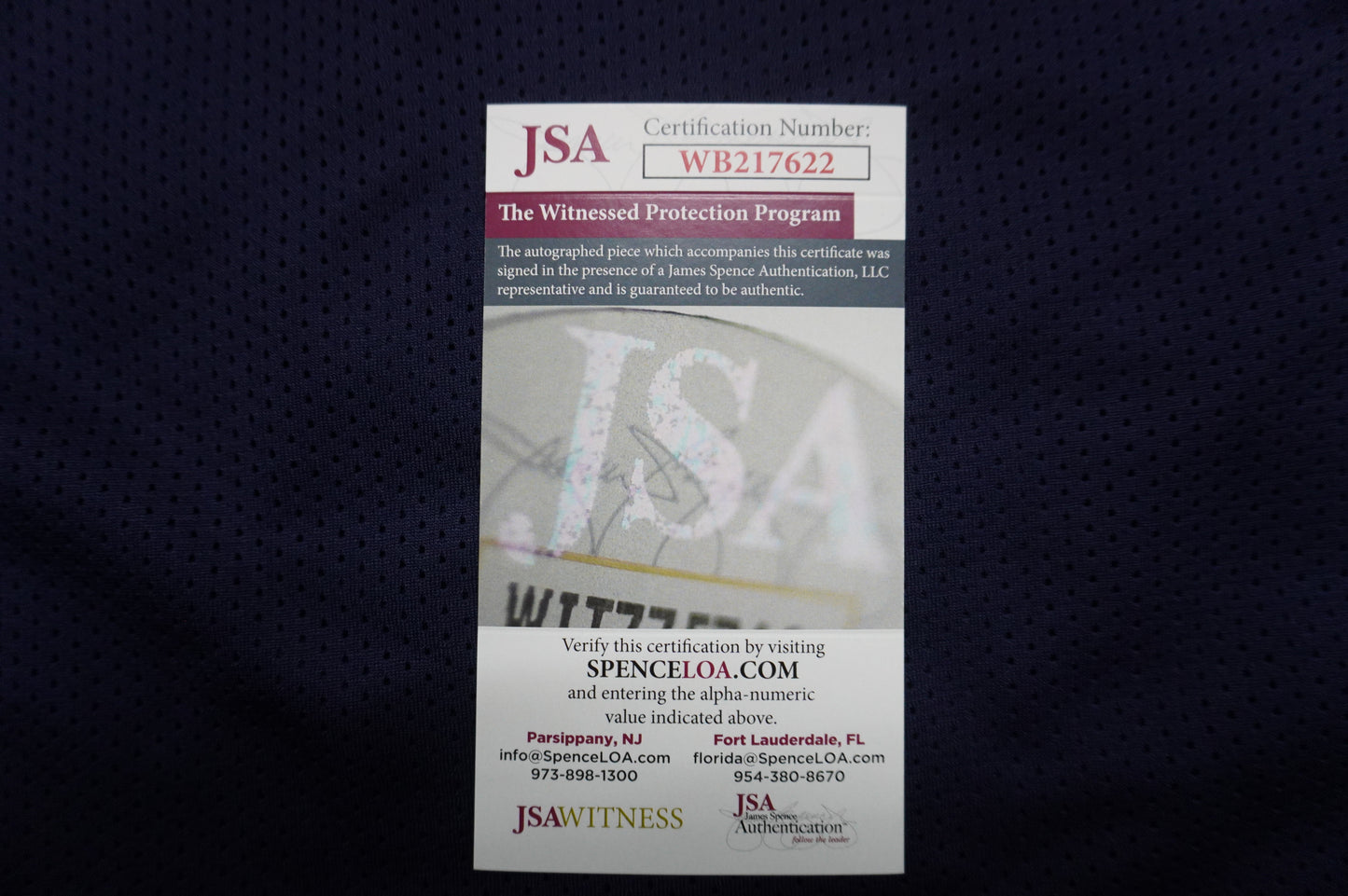 EVERSON WALLS DALLAS COWBOYS SIGNED BLUE JERSEY 2XL W/57 Ints Giants JSA COA