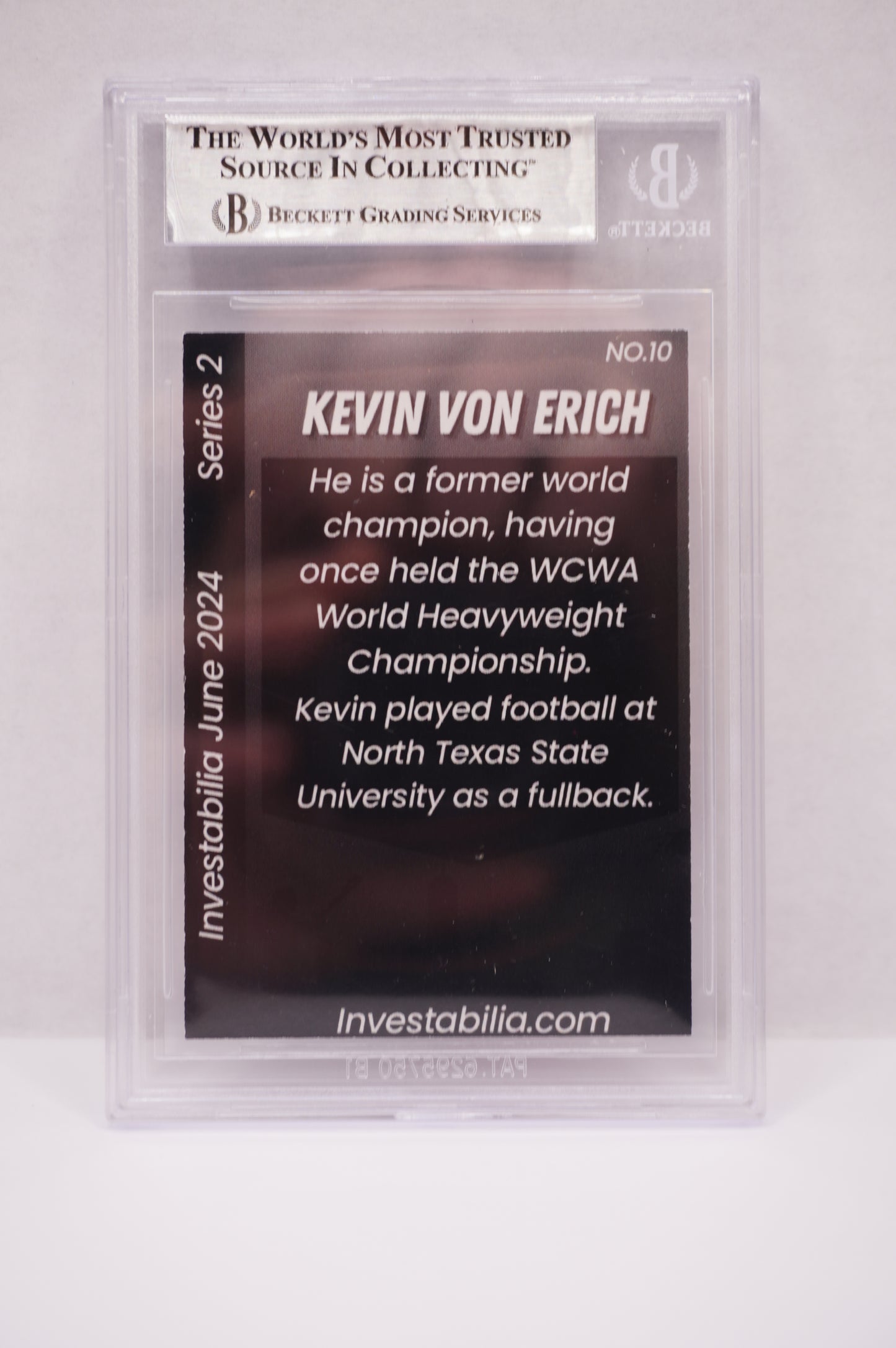 2024 JUNE INVESTABILIA SERIES 2 KEVIN VON ERICH #10 BGS AUTH. AUTO