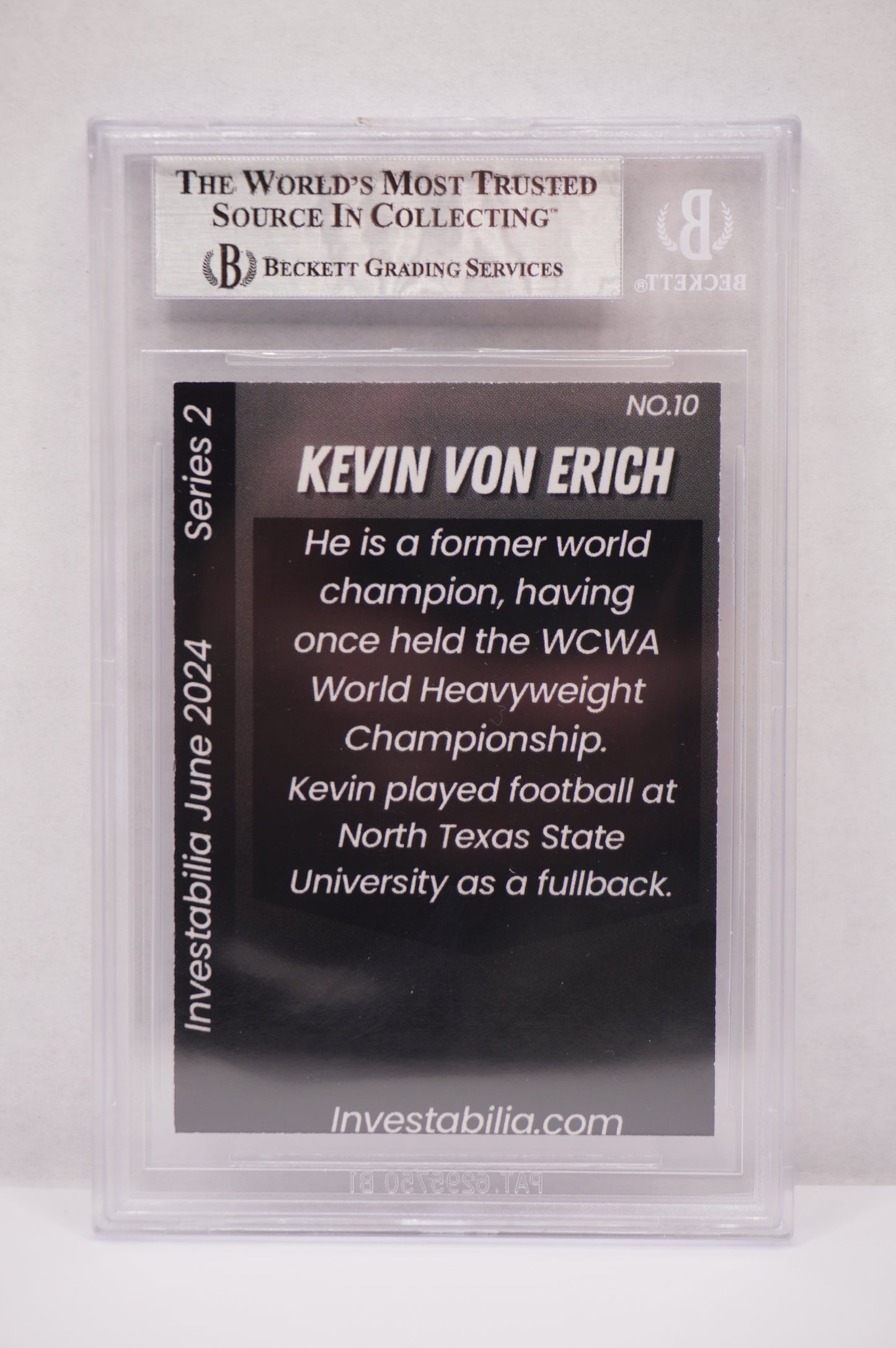 2024 JUNE INVESTABILIA SERIES 2 KEVIN VON ERICH #10 BGS AUTH. AUTO
