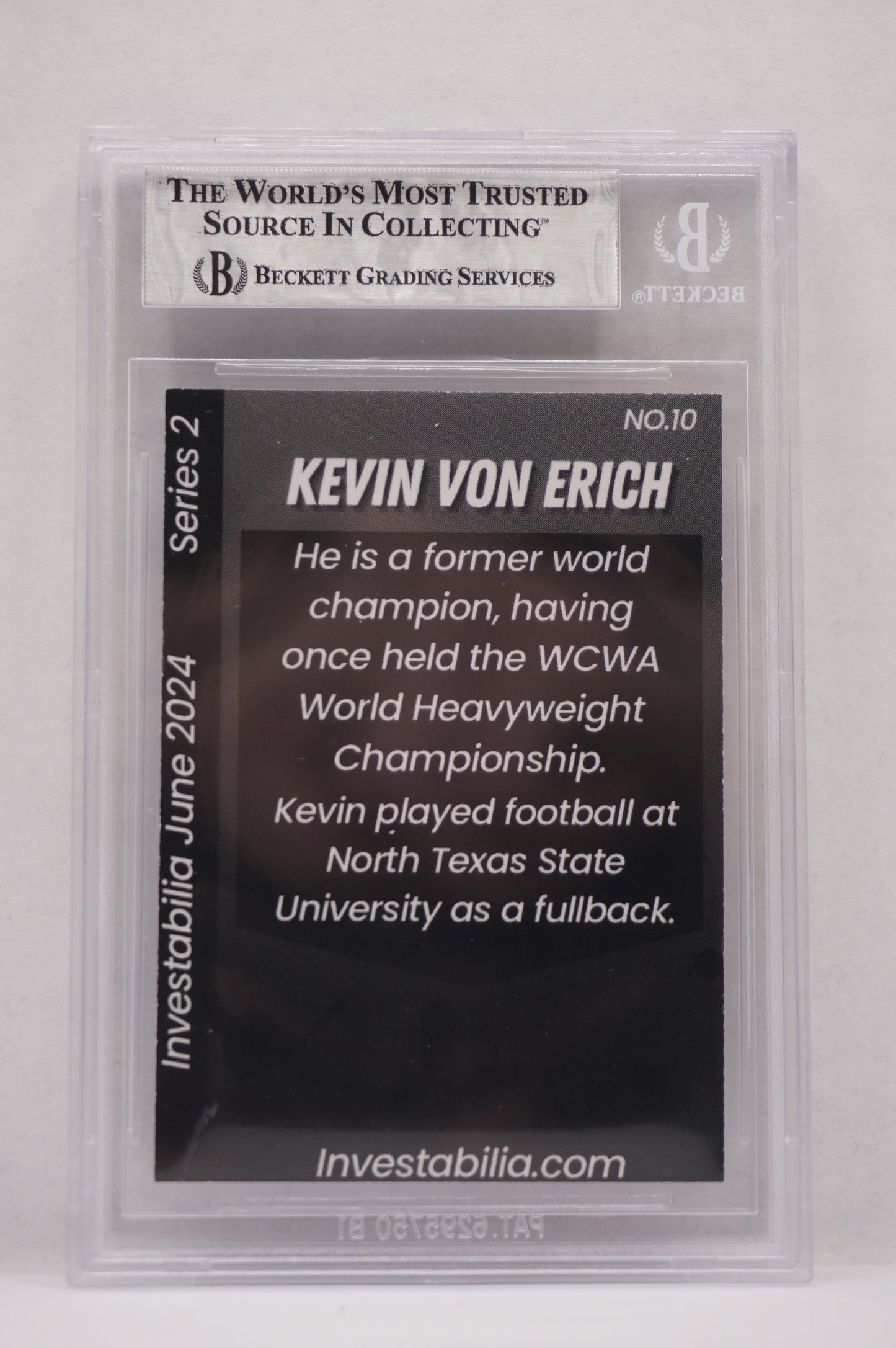2024 JUNE INVESTABILIA SERIES 2 KEVIN VON ERICH #10 BGS AUTH. AUTO